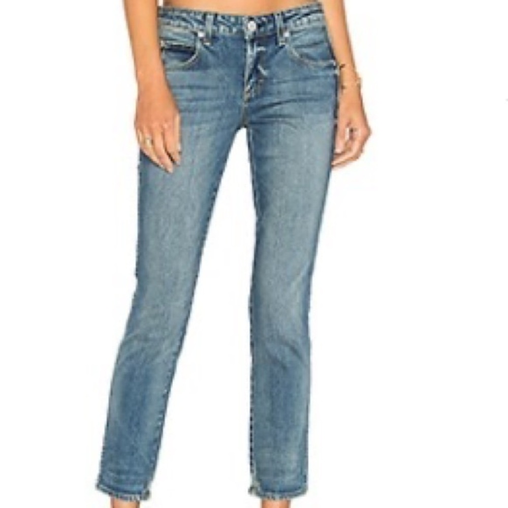 AMO Revolve Kate Girl Crush Mid-Rise Straight Leg Jeans Size 25